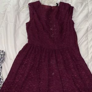 Burgundy Lace Dress
